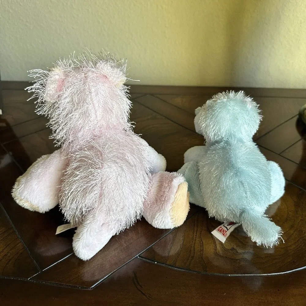 Webkinz Pink Pig Blue Hippo Plush Stuffed‎ Animal Set Of 2 Great Condition